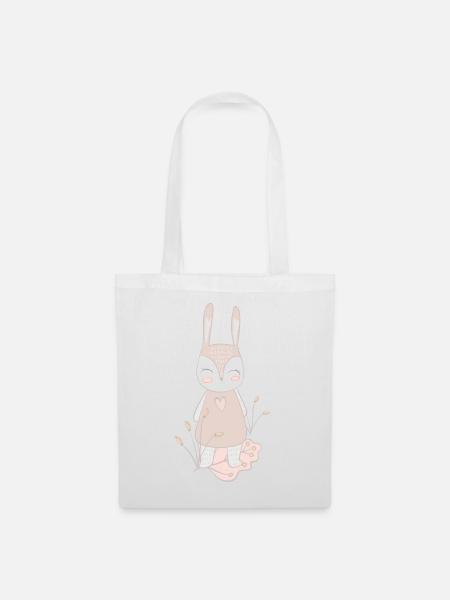 Hase | Kaninchen - Stoffbeutel - Weiß