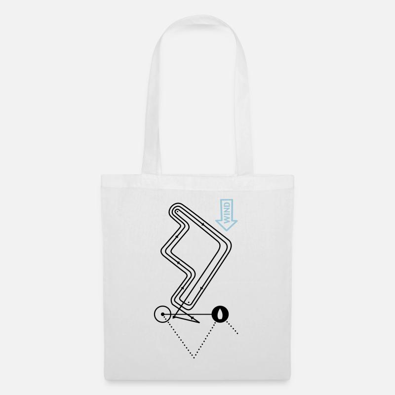 Parcours de régate Parcours de régate Parcours de voile - Sac en tissu - blanc