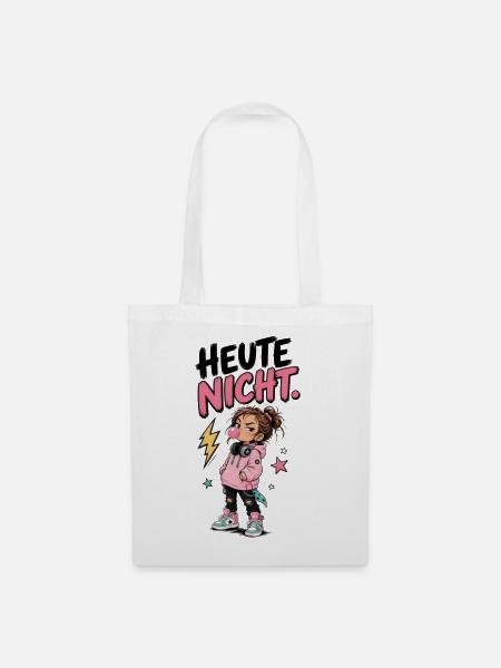 Heute nicht - Stoffbeutel - Weiß