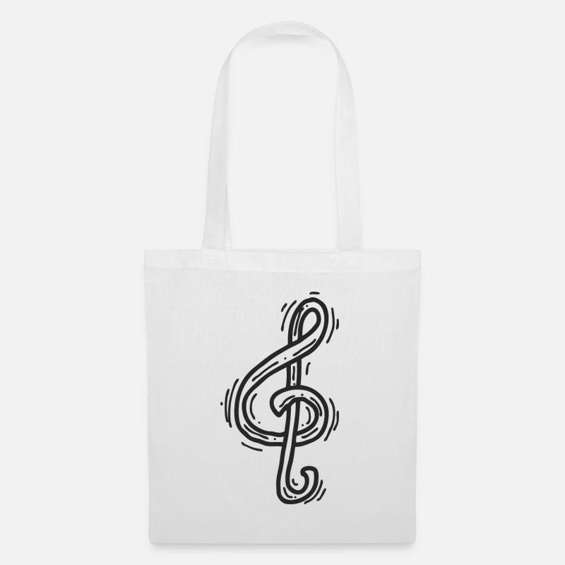 Note de musique joyeuse - Sac en tissu - blanc