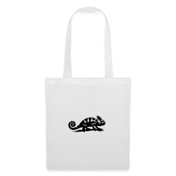 Little Chameleon Dragon with Curled Tail - Tote Bag - white - Front