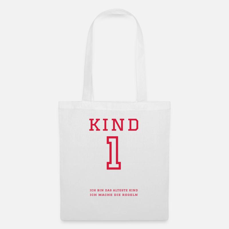 Kind 1 (personalisierbar) - Stoffbeutel - Weiß