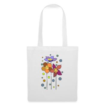 Fleur - Sac en tissu - blanc - Devant