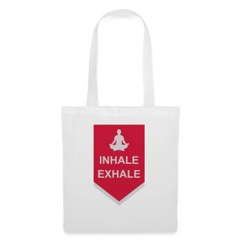 Inspirez expirez Yoga citation - Sac en tissu - blanc - Devant