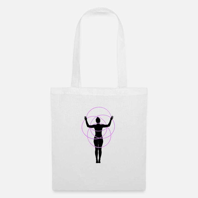 Hulahoop Silhouette - Stoffbeutel - Weiß