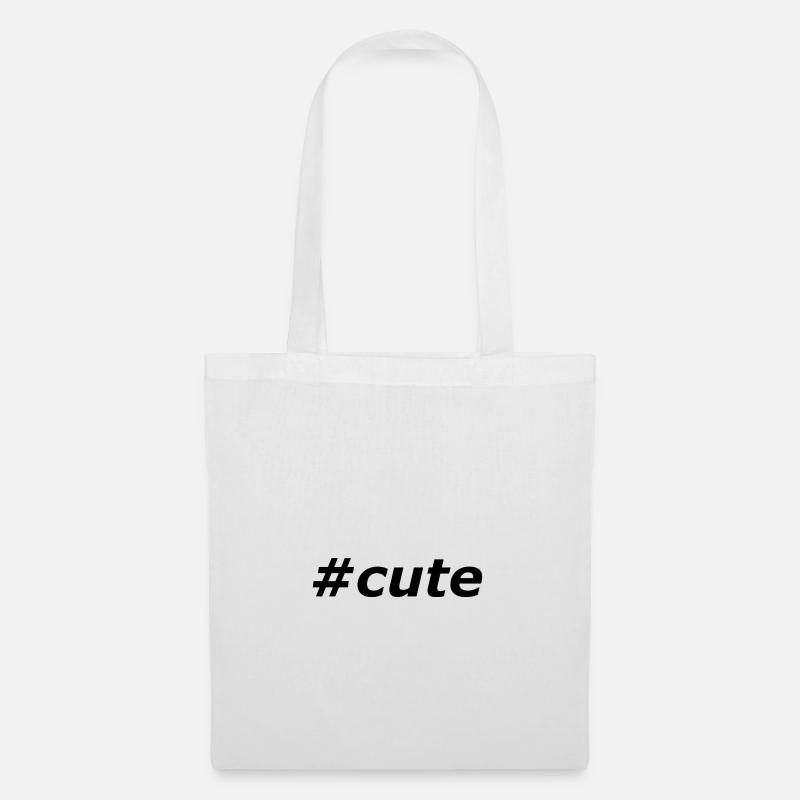 #cute - Stoffbeutel - Weiß