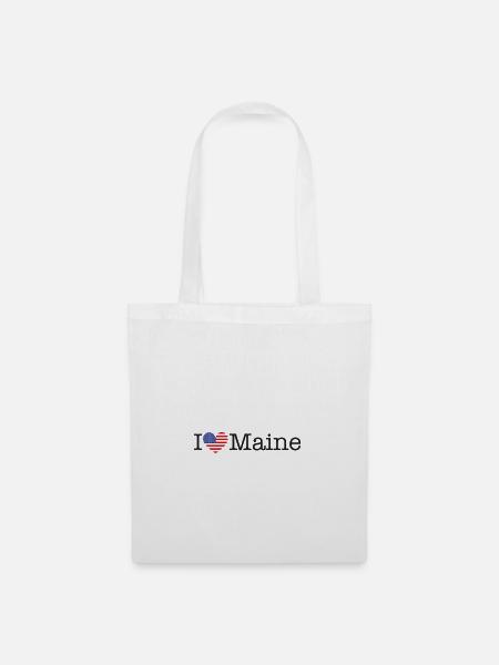 I love Maine - Stoffbeutel - Weiß
