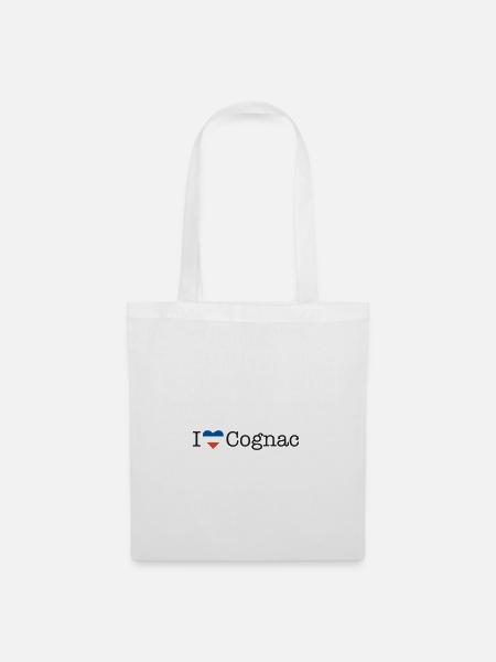 I love Cognac - Stoffbeutel - Weiß