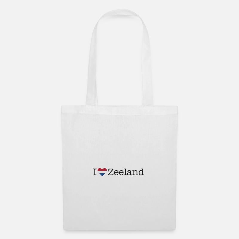 I love Zeeland - Stoffbeutel - Weiß