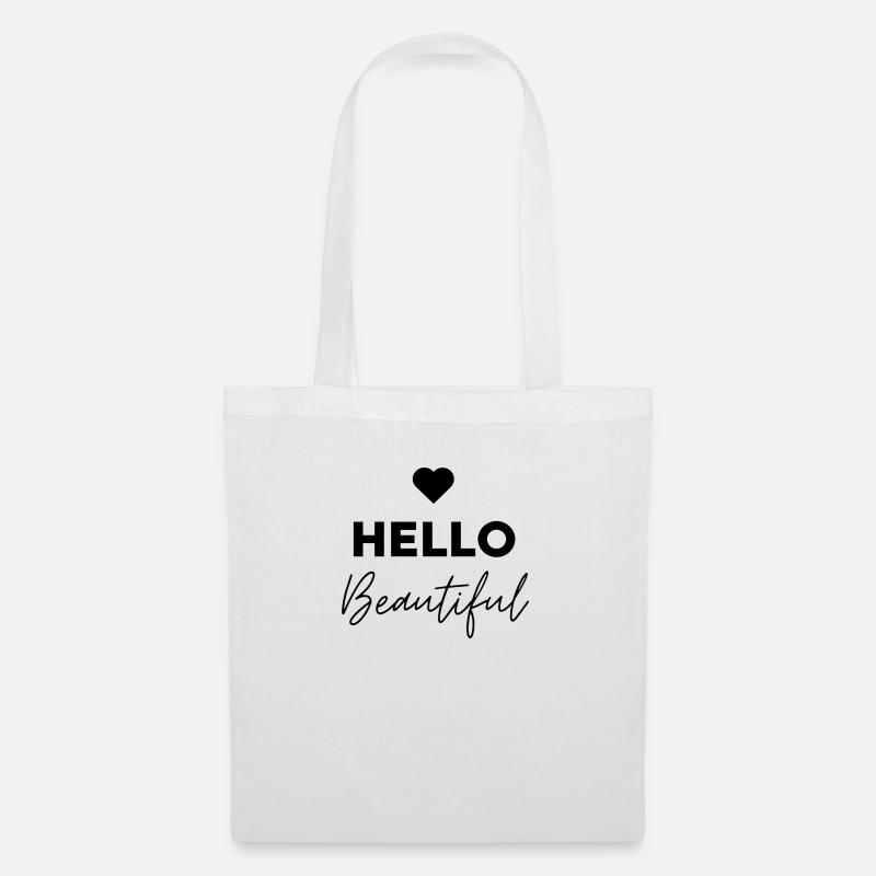Hello Beautiful - Stoffbeutel - Weiß