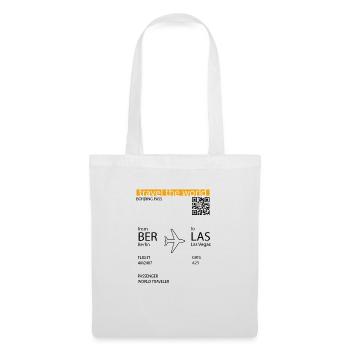 Boarding Pass - Berlin - Las Vegas - Stoffbeutel - Weiß - Vorne