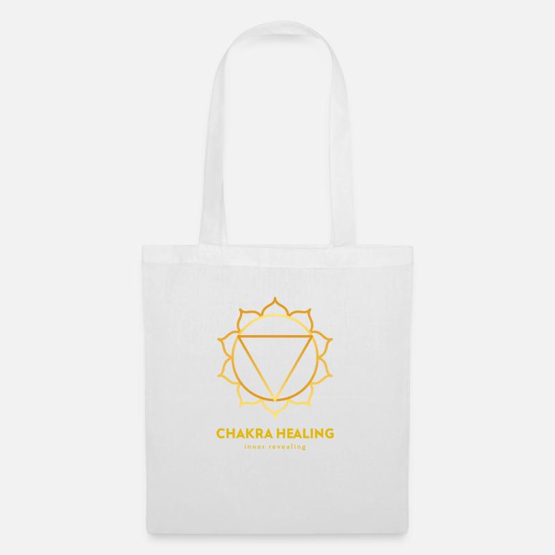 Solar Plexus Chakra T-Shirt - Stoffbeutel - Weiß