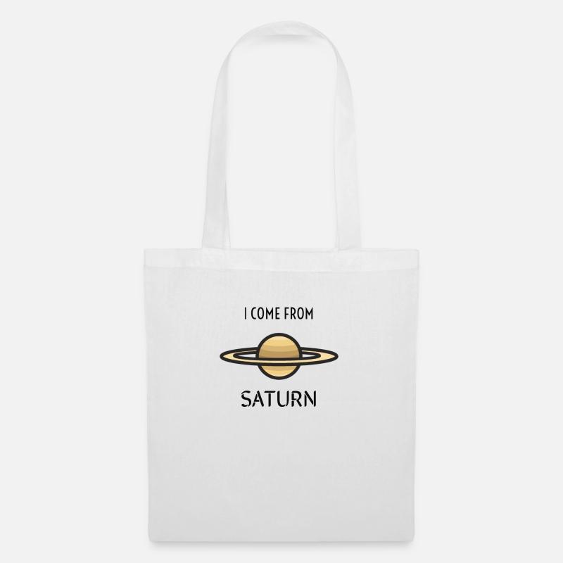 Saturn, Saturn - Stoffbeutel - Weiß