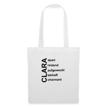 Clara - Ein ganz spezielles Design für Clara - Stoffbeutel - Weiß - Vorne
