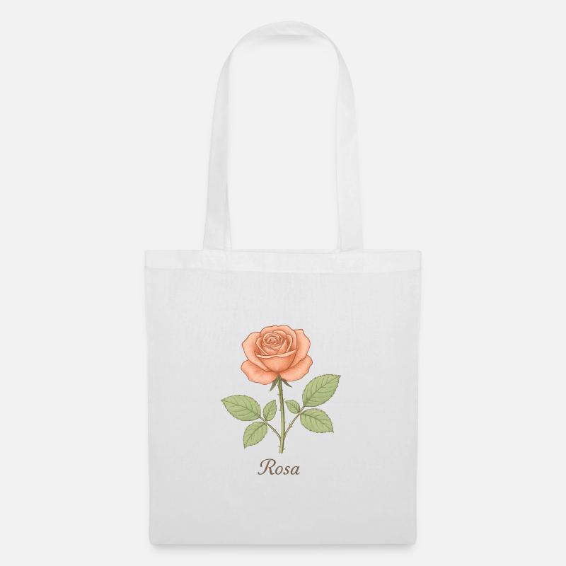 Vintage Rose - Stoffbeutel - Weiß