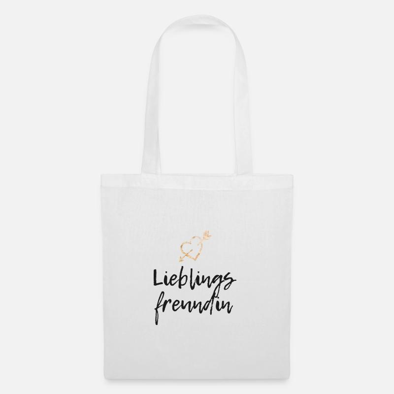 Lieblings freundin Liebe Freunde Spruch Geschenk - Stoffbeutel - Weiß