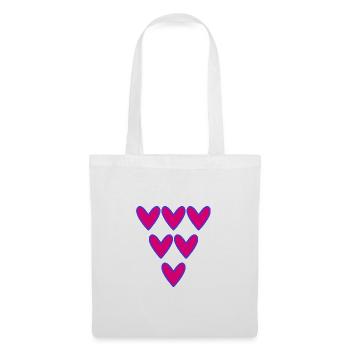 HEART. HEARTS. VALENTINE'S DAY. LOVE. LOVE. COUPLE. - Tote Bag - white - Front