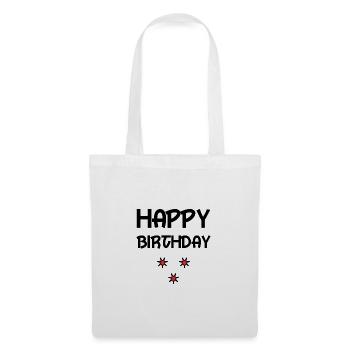 HAPPY BIRTHDAY. HAPPY BIRTHDAY. ANNIVERSARY. - Tote Bag - white - Front