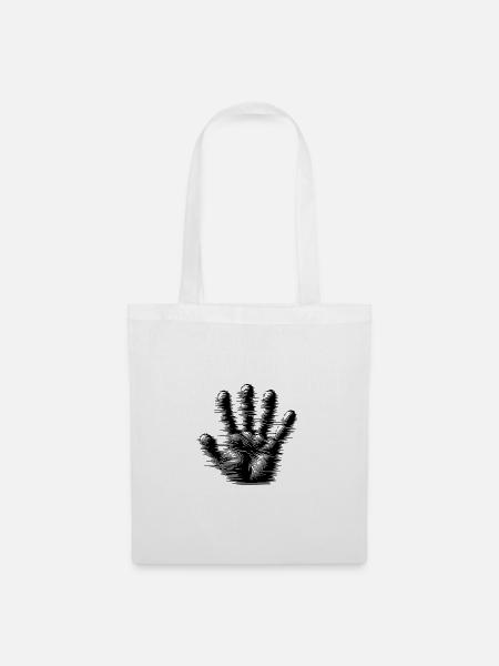 Gruselige Kinder Halloween Geister Nebel Hand - Stoffbeutel - Weiß