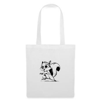 Mignon bébé écureuil dessin au crayon - Sac en tissu - blanc - Devant