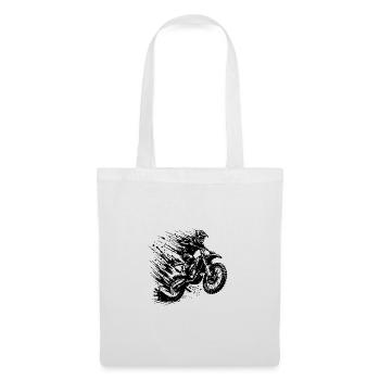 Abenteuersport Motocross Hobby Style Zeichnung - Stoffbeutel - Weiß - Vorne