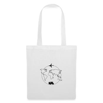 Carte Avion Voyage - Sac en tissu - blanc - Devant
