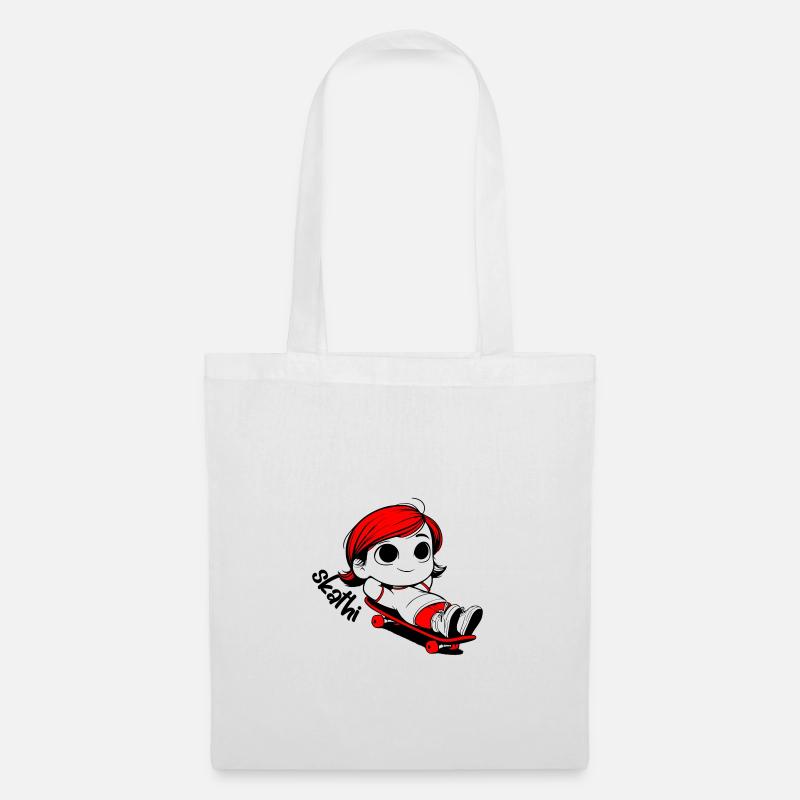 Kathi relaxes on a skateboard. - Tote Bag - white