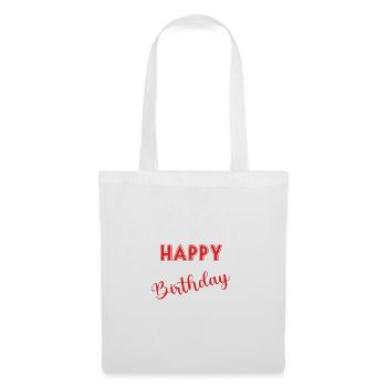 HAPPY BIRTHDAY - Sac en tissu - blanc - Devant
