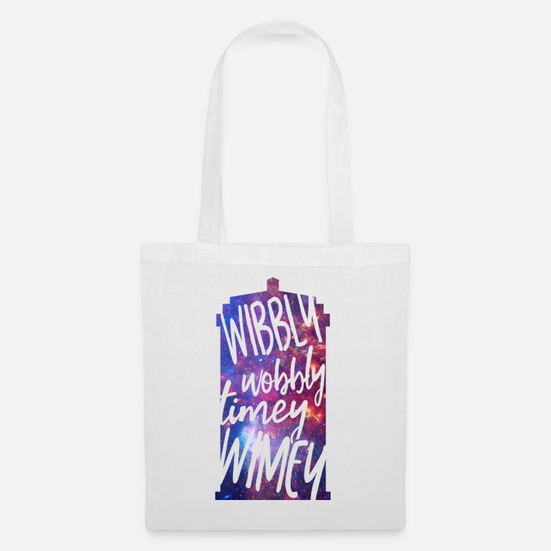 Wibbly Wobbly Timey WImey - Stoffbeutel - Weiß