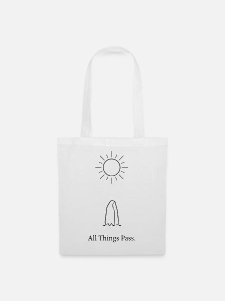 Alles geht vorbei - Stoffbeutel - Weiß
