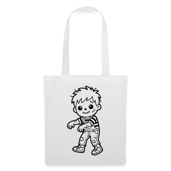 Niedliche Zombie-Umrisse Halloween lustiges, gruselige Geschenke - Stoffbeutel - Weiß - Vorne