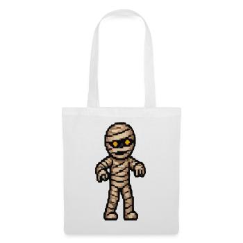 Pixelmummy mit goldenen Augen - Stoffbeutel - Weiß - Vorne