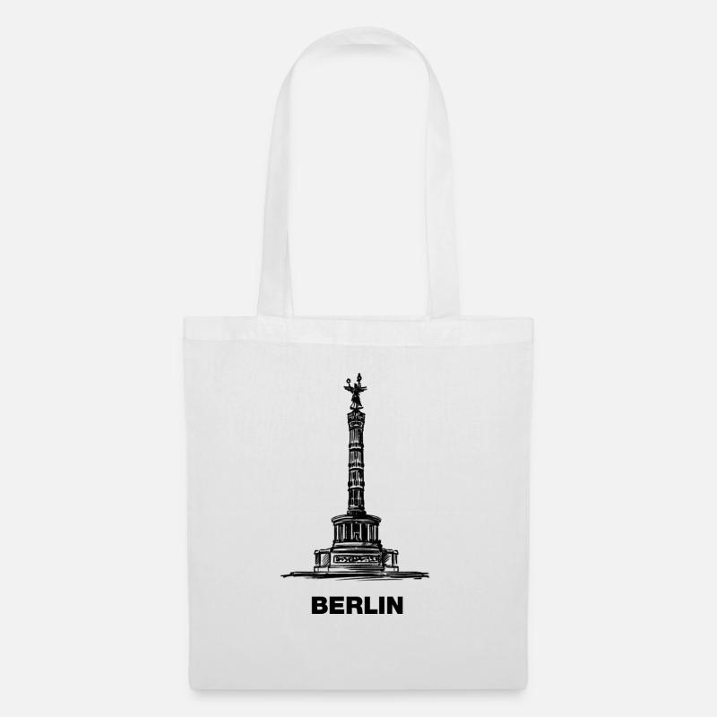 Berlin - Siegessäule/Goldelse - Stoffbeutel - Weiß