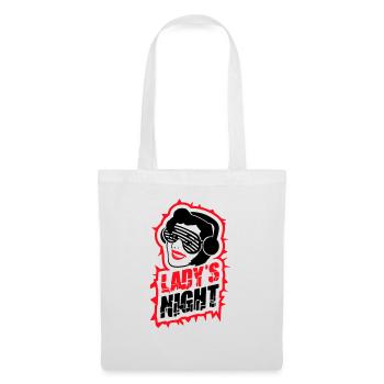 Ladies Night Fun Retro DJ Woman Face Girls Evening - Tote Bag - white - Front