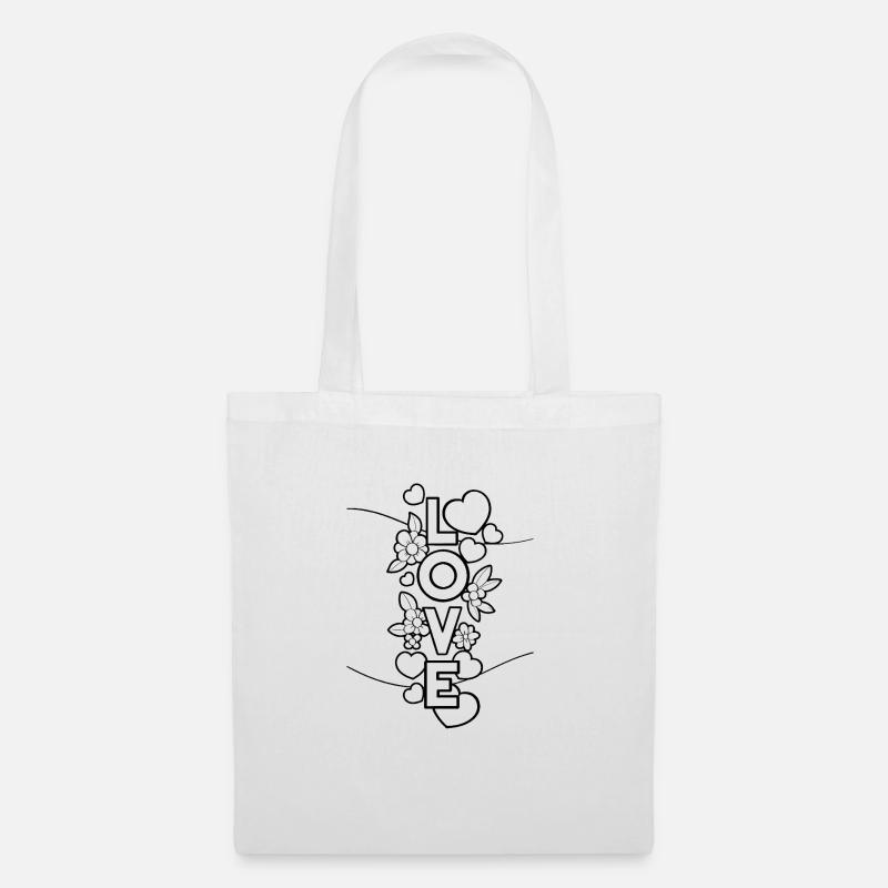 Amour - Sac en tissu - blanc