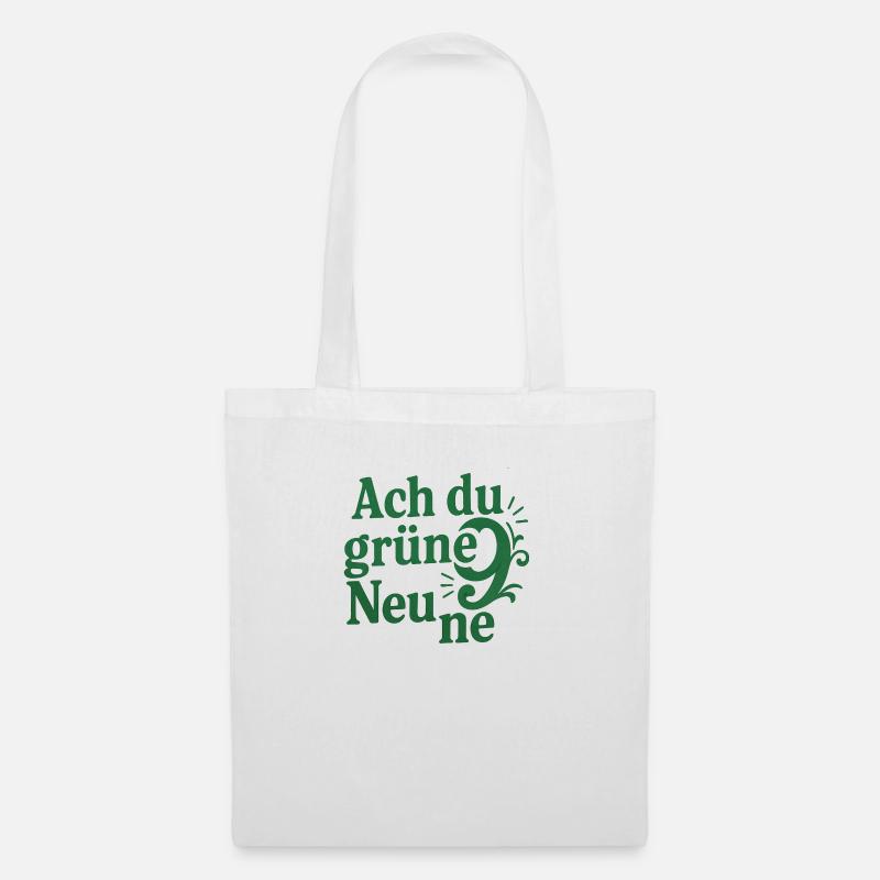 Ach du grüne Neune - Stoffbeutel - Weiß