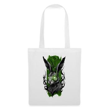 Strahlender Hase: Leuchtende Hasen-Eleganz - Stoffbeutel - Weiß - Vorne