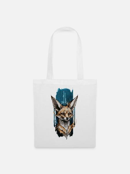 Wüsten-Sprite: Fennec Fox - Stoffbeutel - Weiß