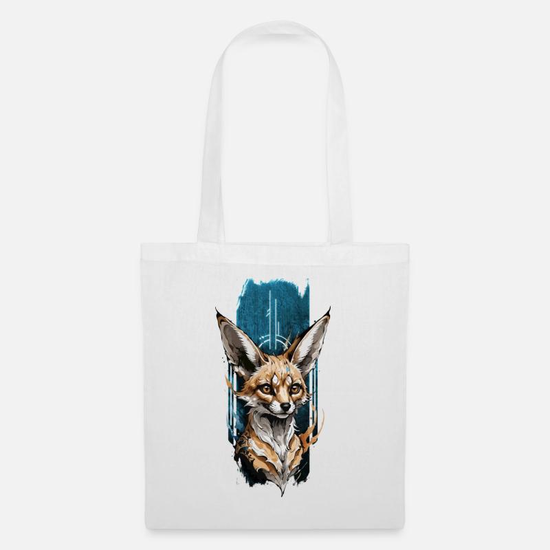 Wüsten-Sprite: Fennec Fox - Stoffbeutel - Weiß