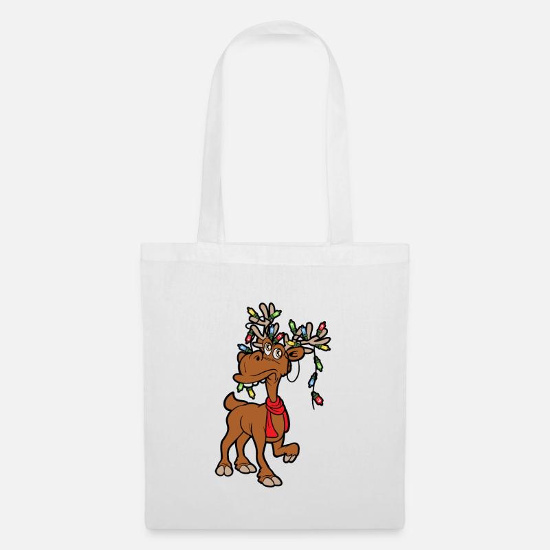 Weihnachten Rentier - Stoffbeutel - Weiß