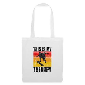 This is My therapy Skateboard Skateboarder Skate - Tote Bag - white - Front
