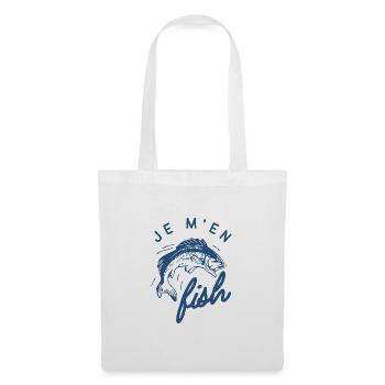 T-shirt pour Pêcheur-Je m'en fish - Sac en tissu - blanc - Devant