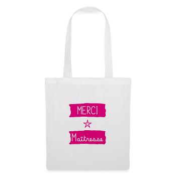 MERCI. MAÎTRESSE. MAÎTRE. MERCI MAÎTRESSE - Sac en tissu - blanc - Devant