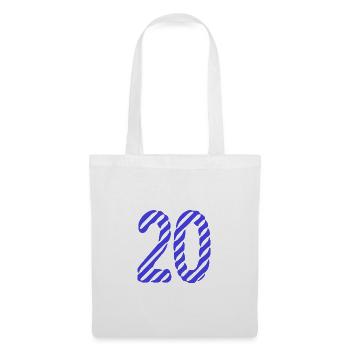 20. 20 JAHRE. 20-JÄHRIGES JUBILÄUM. 20-JÄHRIGES JUBILÄUM. - Stoffbeutel - Weiß - Vorne