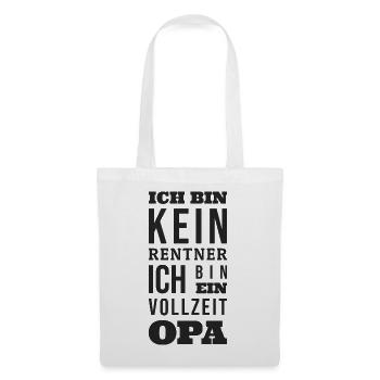 Rentner Vollzeit Opa - Stoffbeutel - Weiß - Vorne