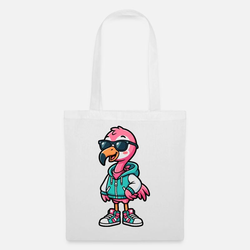 Flamant rose cool - Sac en tissu - blanc
