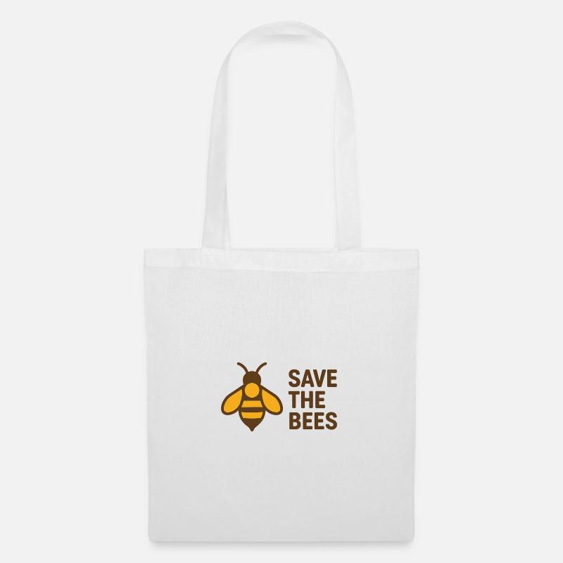 Save the Bees – Bee Logo - Tote Bag - white