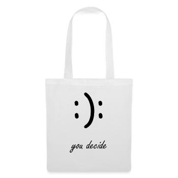 :) : vous décidez des stickers - Sac en tissu - blanc - Devant