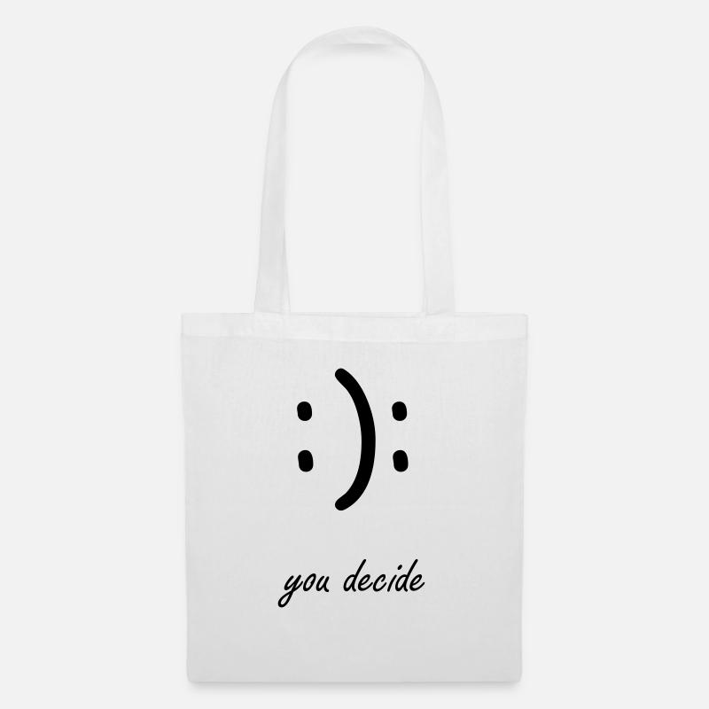 :): you decide stickers - Tote Bag - white
