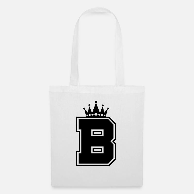 letter B crown - Tote Bag - white